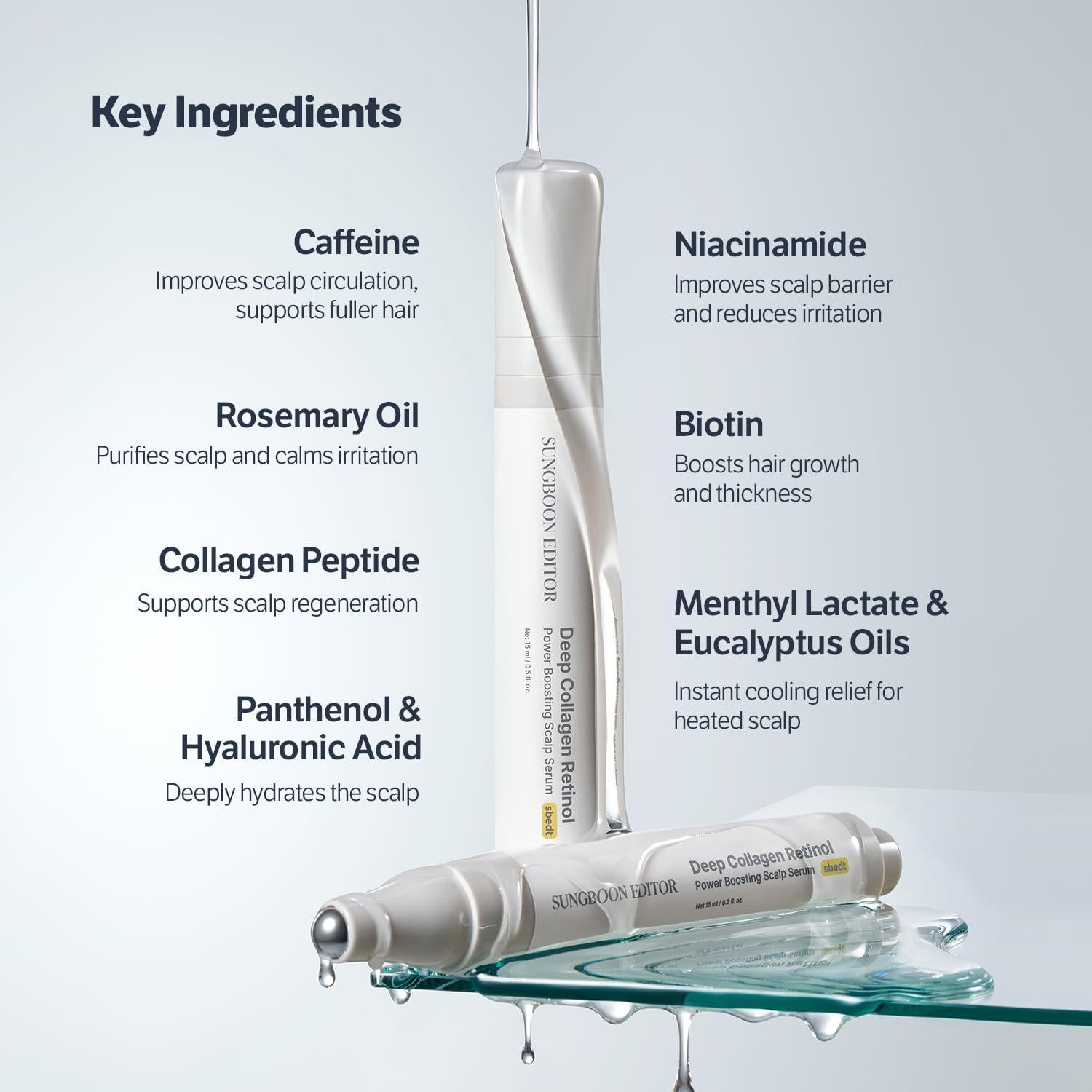 Suero de Crecimiento Capilar Sungboon con Colágeno y Biotina 14.79 ml