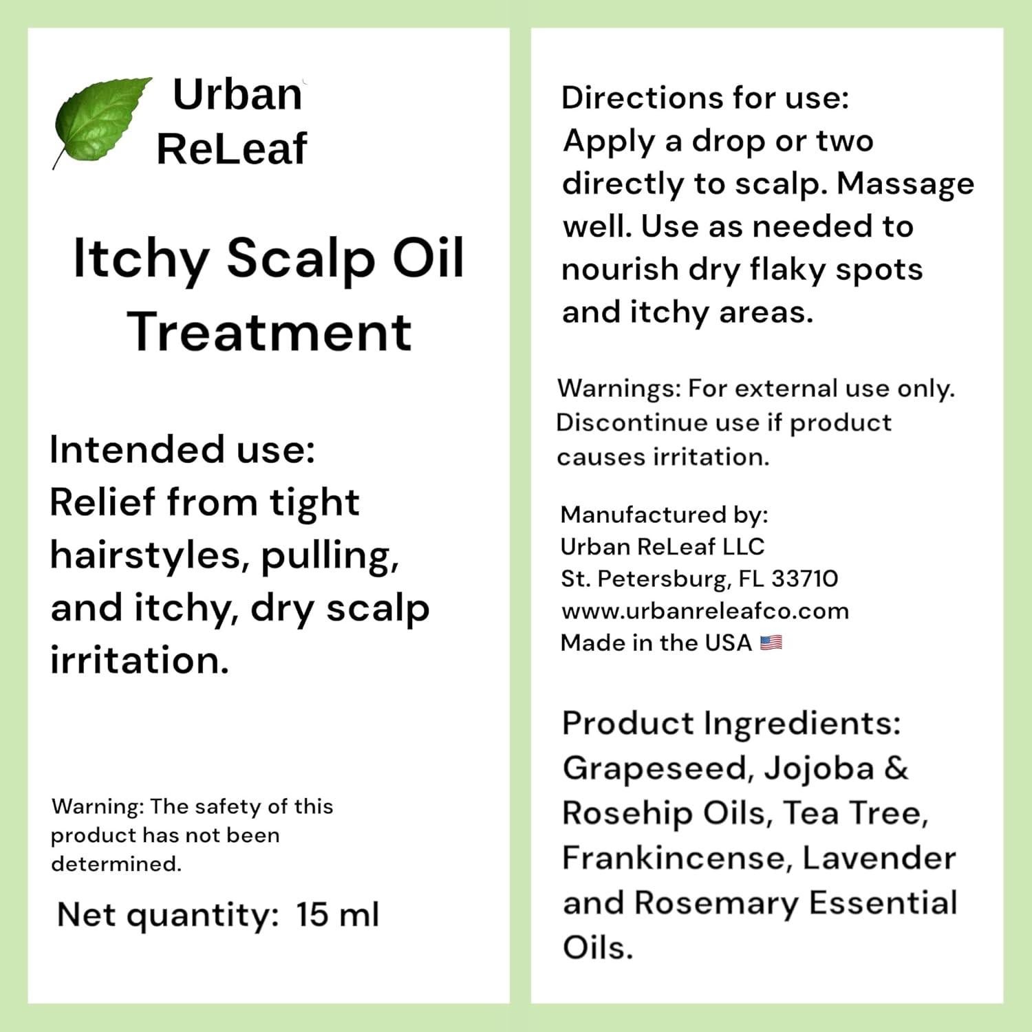 Aceite para Cuero Cabelludo Itch Urban ReLeaf 15 ml Alivio Picazón