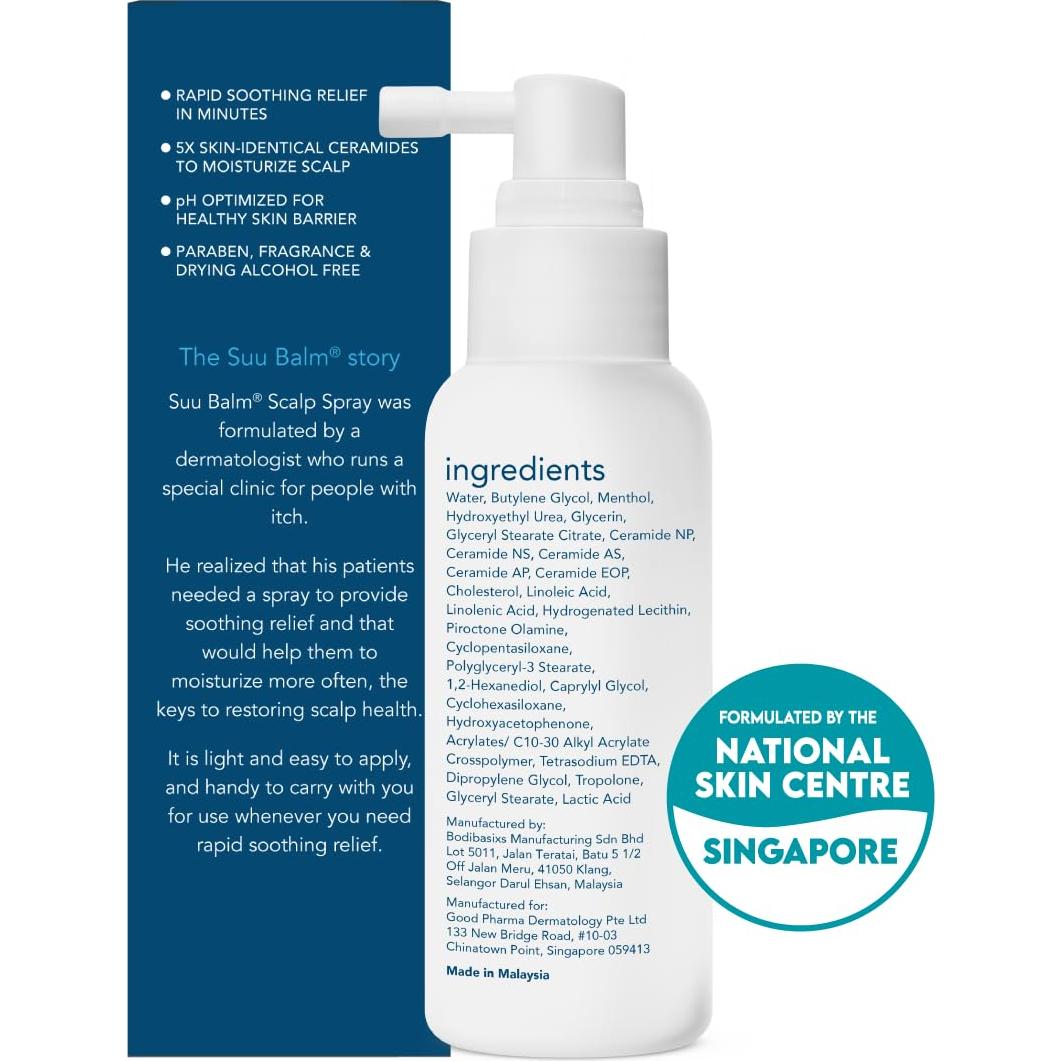 Suu Balm Spray Hidratante Anticaspa 40 ml - Alivio Picazón