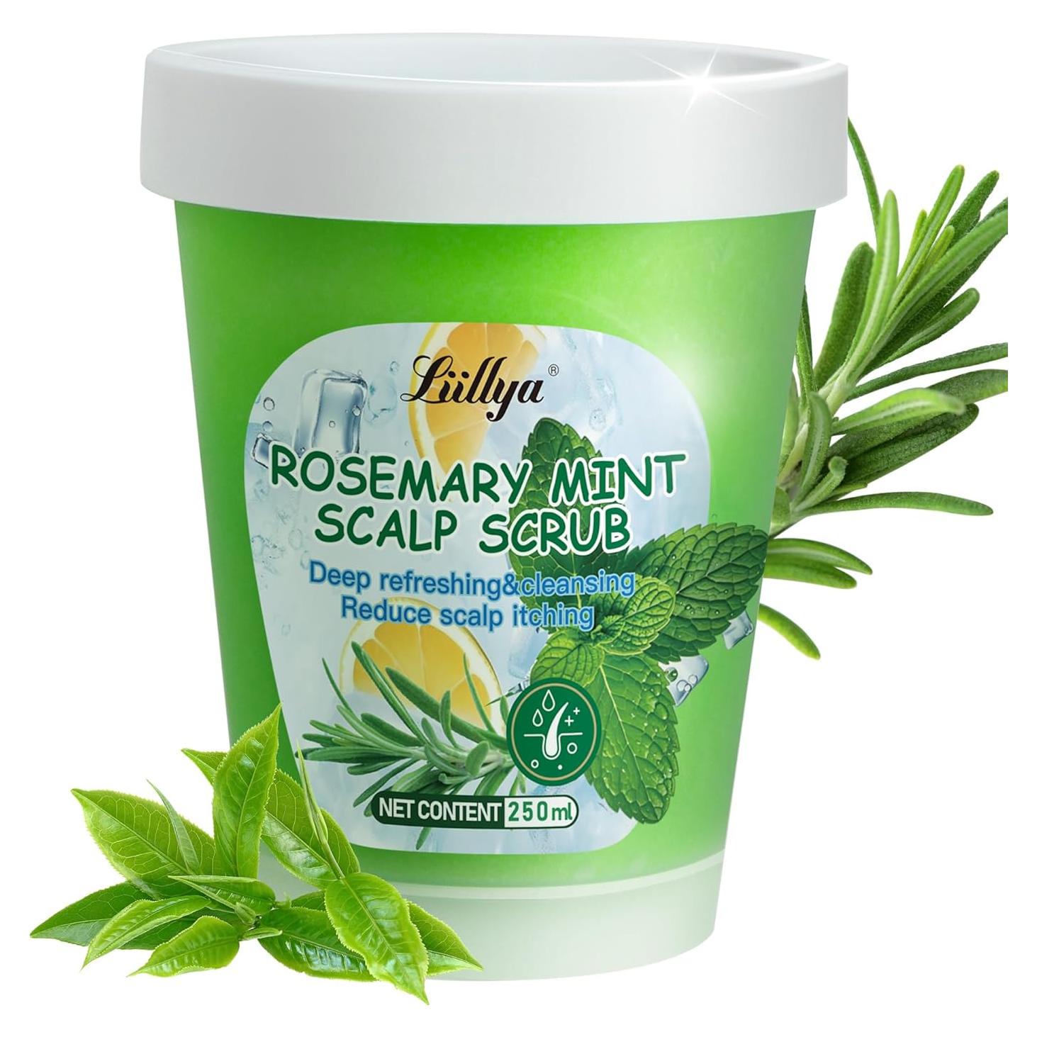 Exfoliante para Cuero Cabelludo Liillya 250ml - Aceite de Romero y Menta