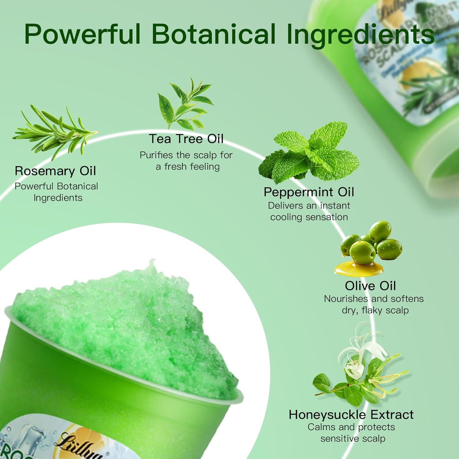 Exfoliante para Cuero Cabelludo Liillya 250ml - Aceite de Romero y Menta