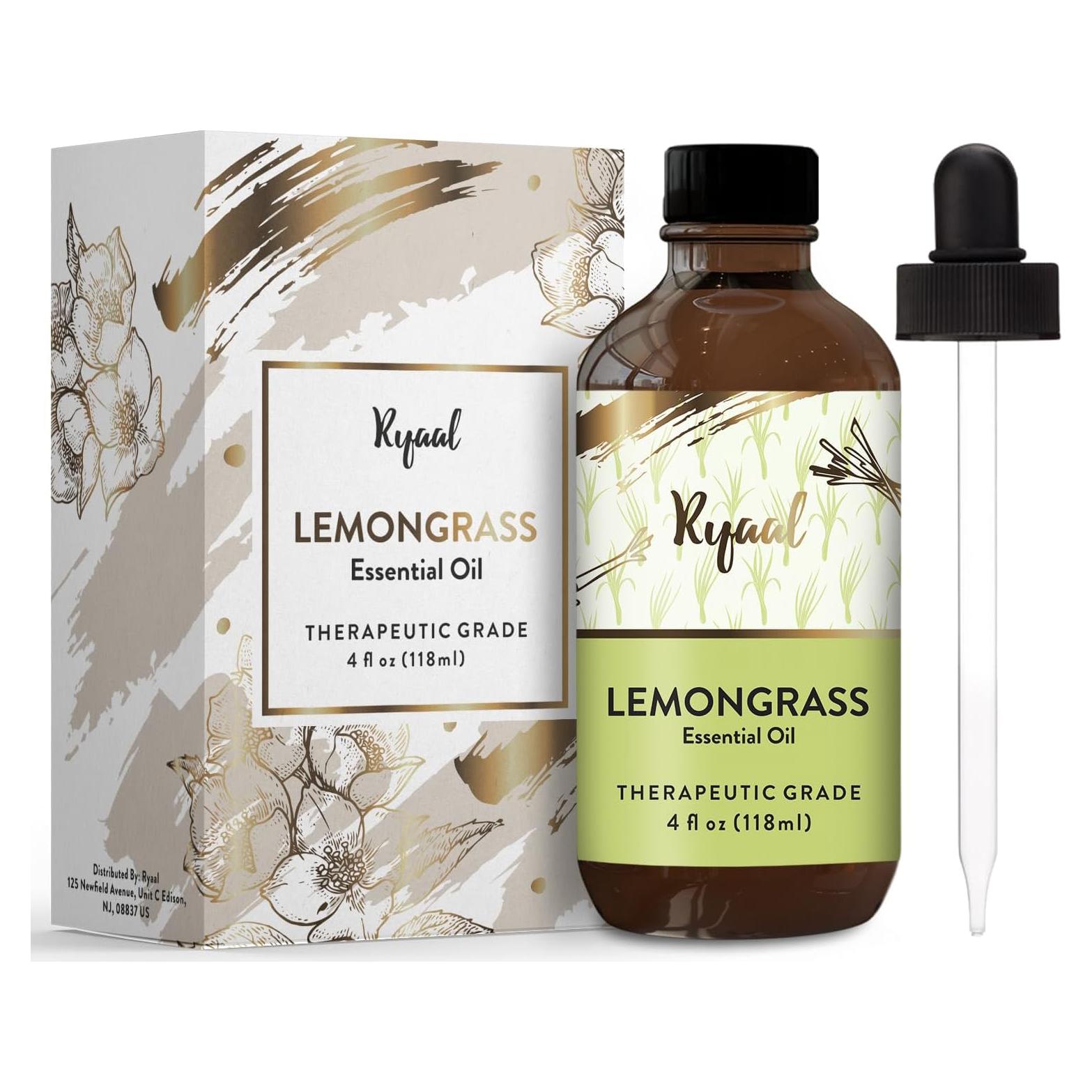 Aceite Esencial de Hierba Limón Ryaal 118 ml - Grado Terapéutico