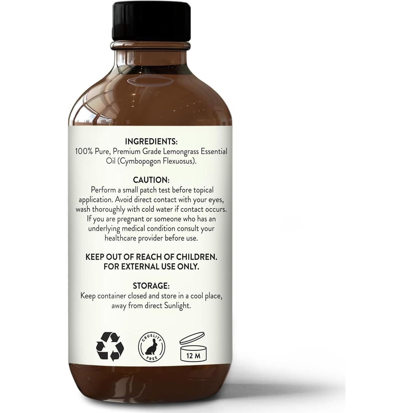 Aceite Esencial de Hierba Limón Ryaal 118 ml - Grado Terapéutico