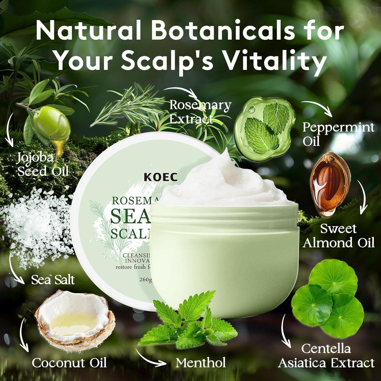 Exfoliante para Cuero Cabelludo Femeni 260g - Biotina, Romero y Menta