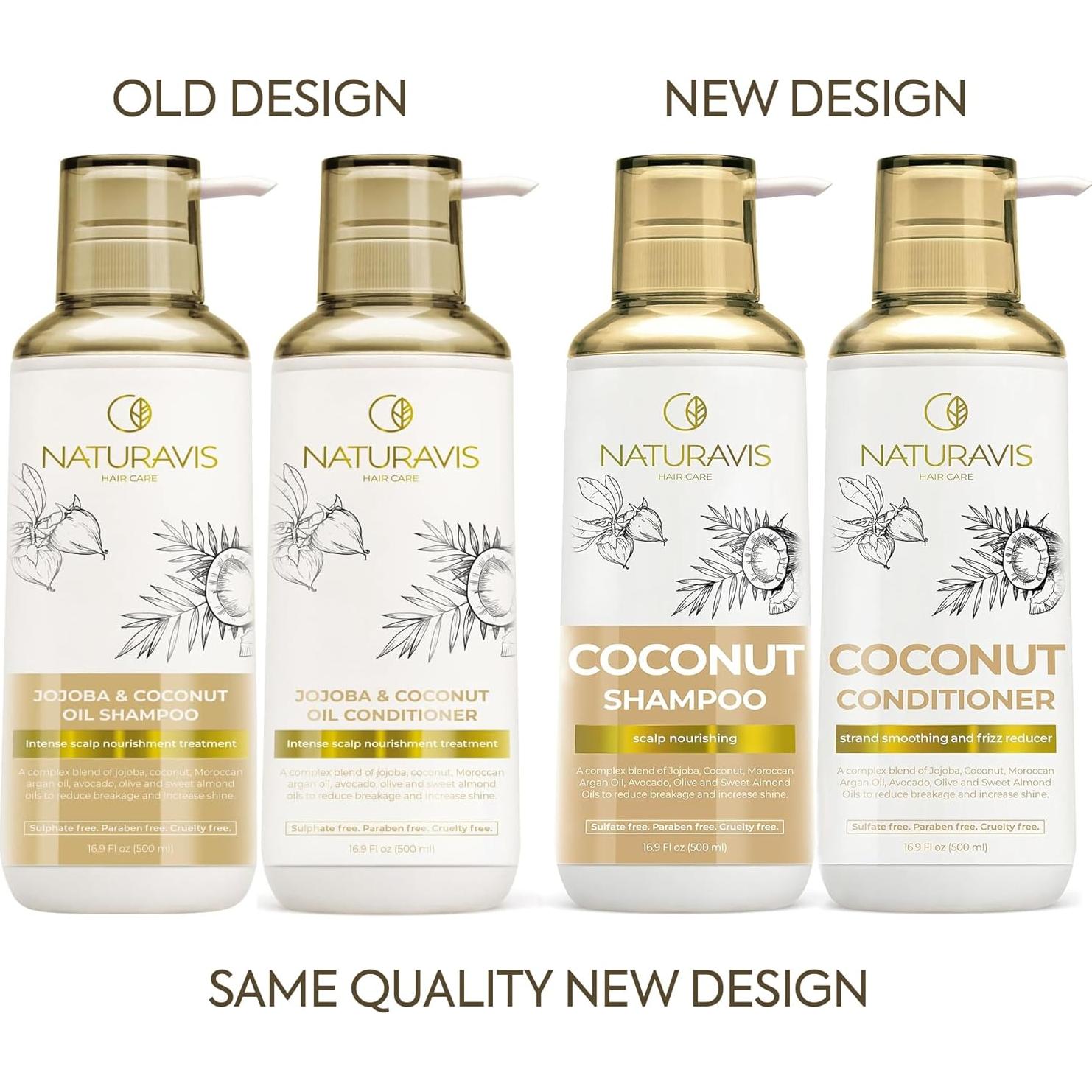 Juego de Champú y Acondicionador Naturavis Coco 1.31kg Hidratante