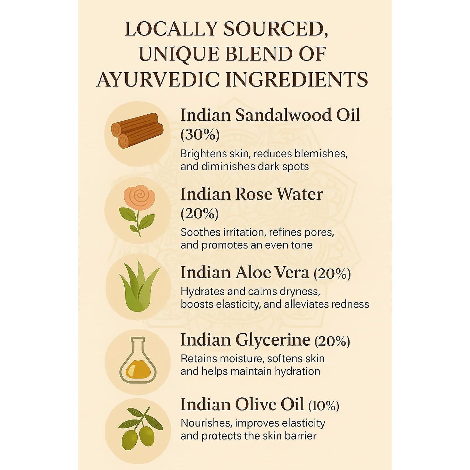 Jabón Natural Ayurvédico Zohvia de Sándalo 125g - Limpiador Facial