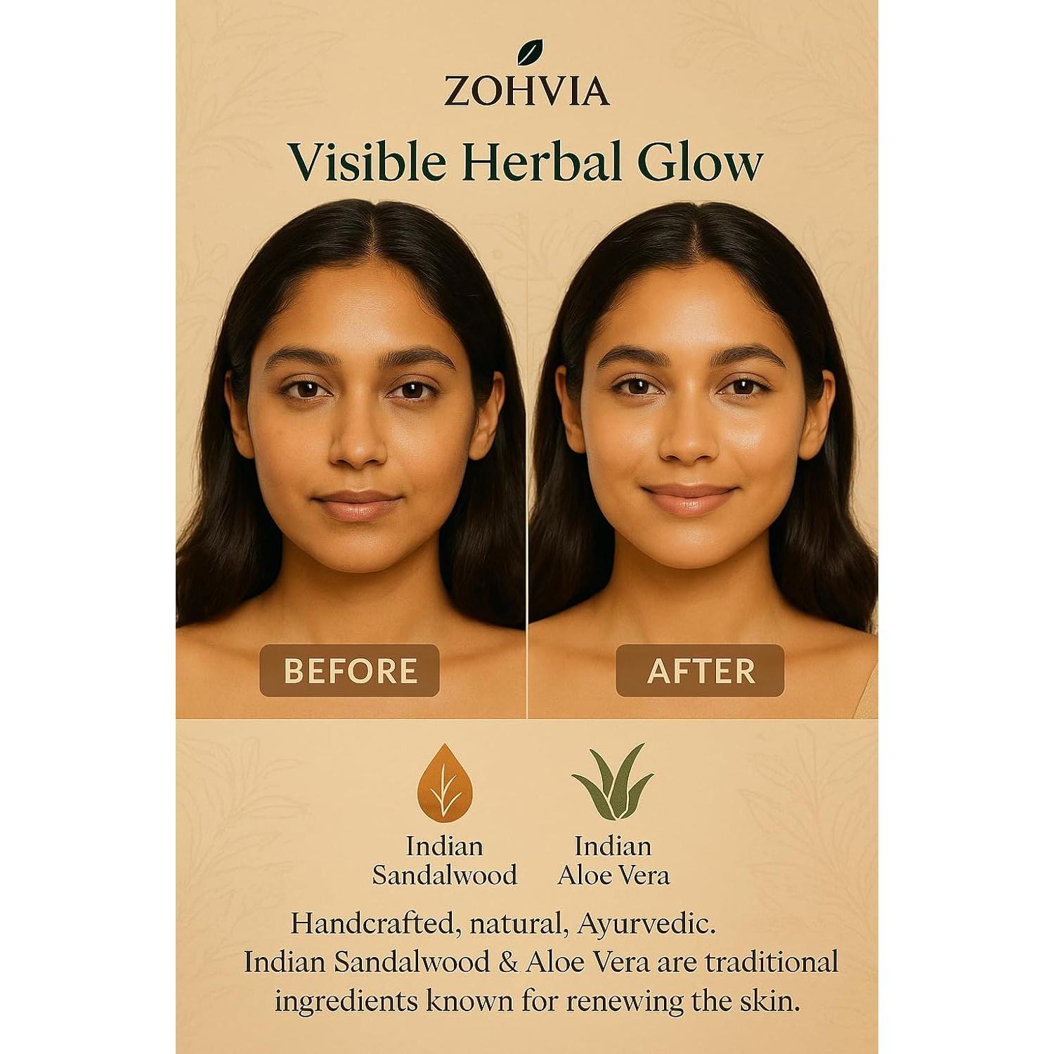 Jabón Natural Ayurvédico Zohvia de Sándalo 125g - Limpiador Facial