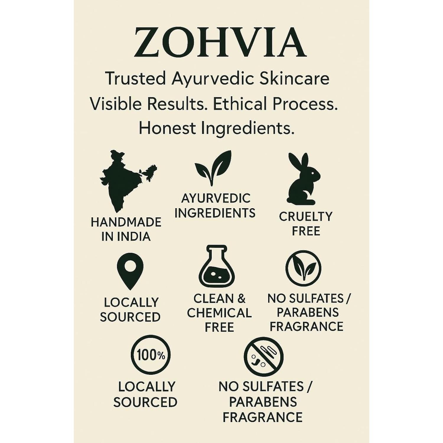 Jabón Natural Ayurvédico Zohvia de Sándalo 125g - Limpiador Facial