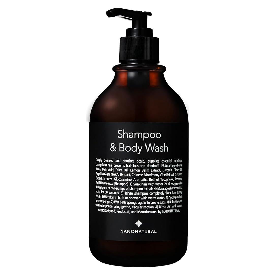Champú y Gel de Ducha Nanonature 520ml 2 en 1 Natural