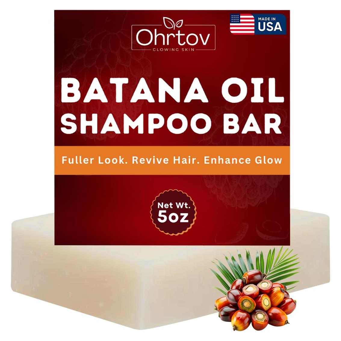 Jabón de Champú Natural Ohrtov - Aceite de Batana 141.75 g