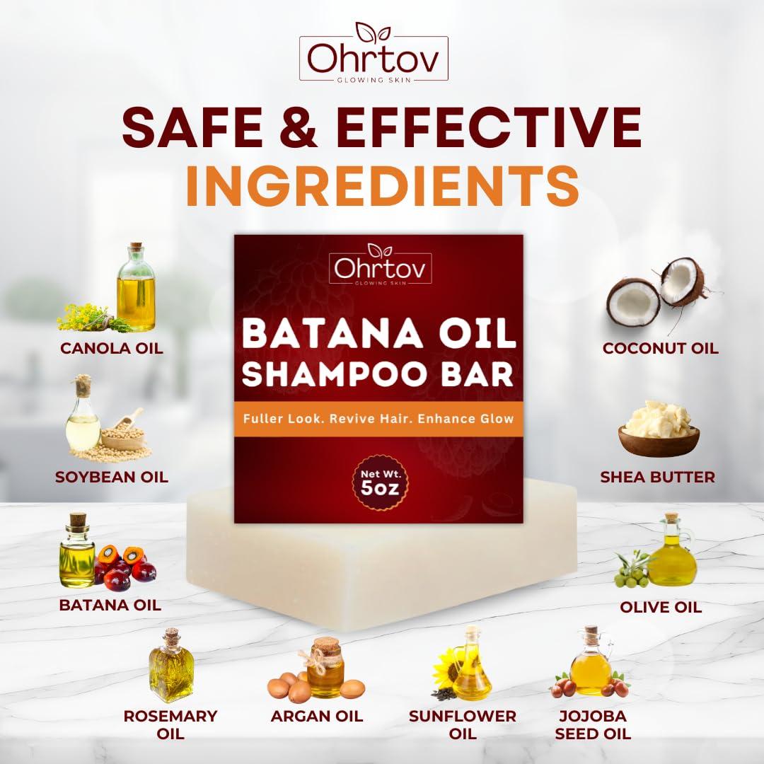 Jabón de Champú Natural Ohrtov - Aceite de Batana 141.75 g