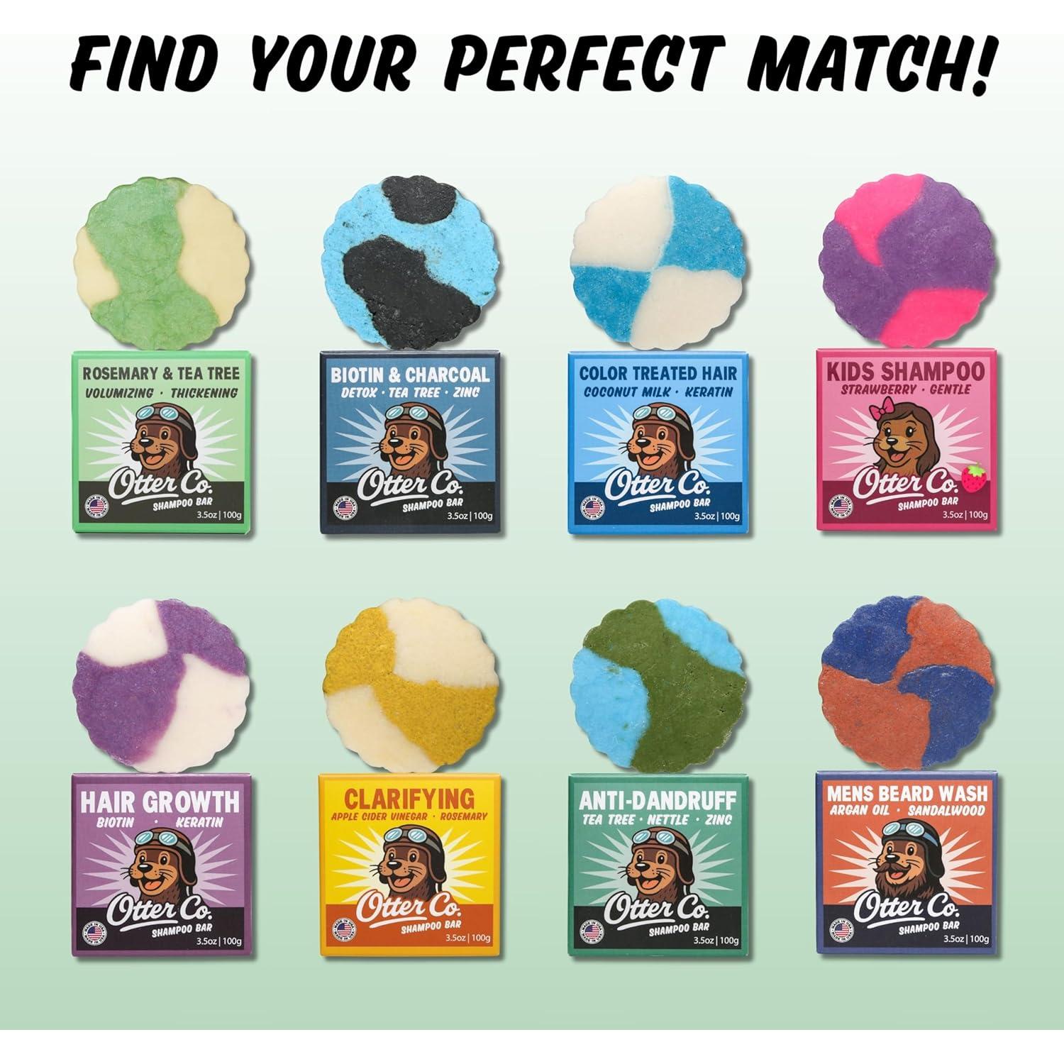 Barra de champú volumizante Otter Co. - Romero y árbol de té - Vegano