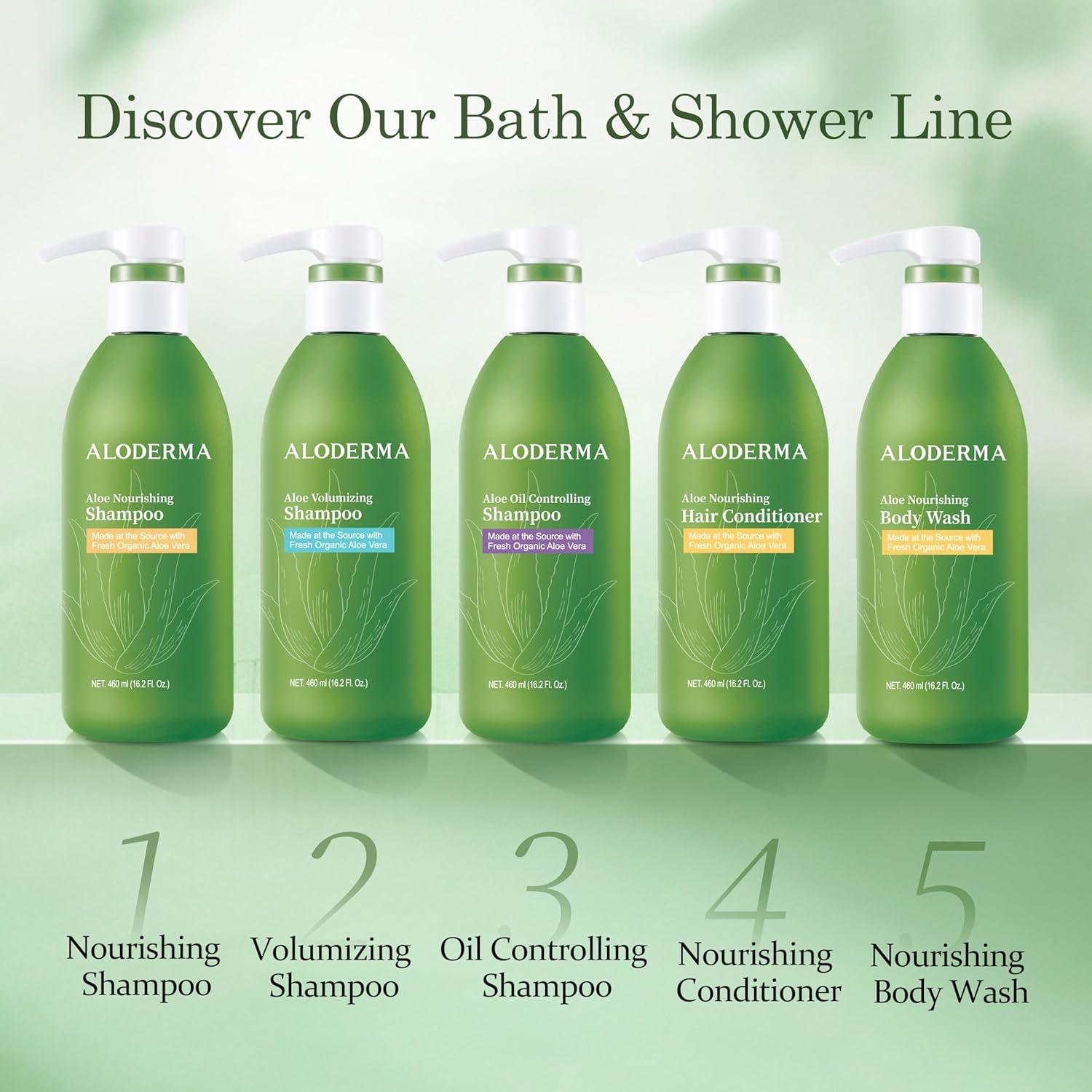 Champú Controlador de Aceite Aloderma 473ml - Aloe Vera Orgánico