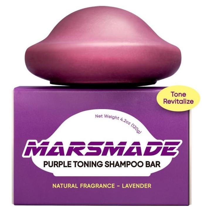 Champú Sólido Tonificante Púrpura Mars Made 120g - Natural