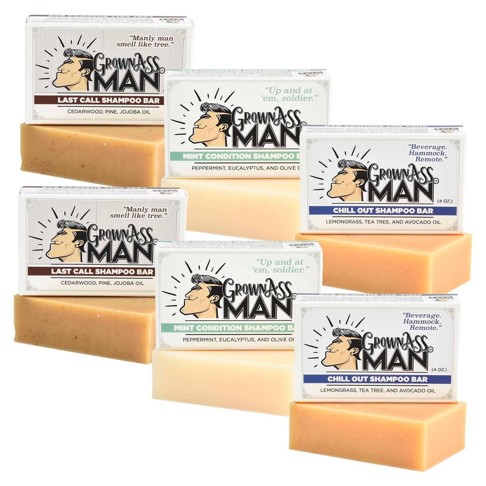 Champú Sólido Grown Ass Man Co. 3 en 1 113g - Ecológico