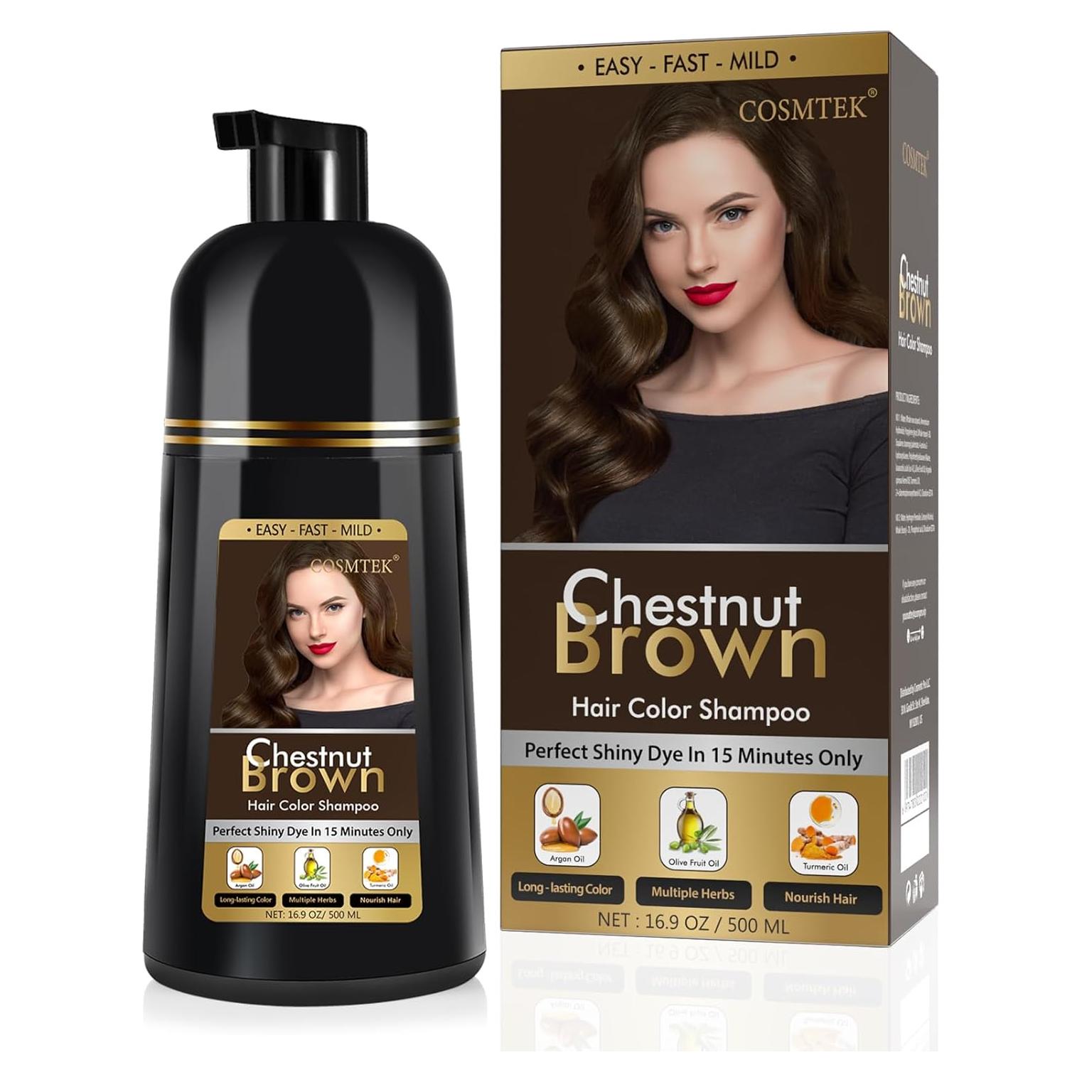 Champú Color Marrón Castaño TEK 478ml - Cobertura Canas