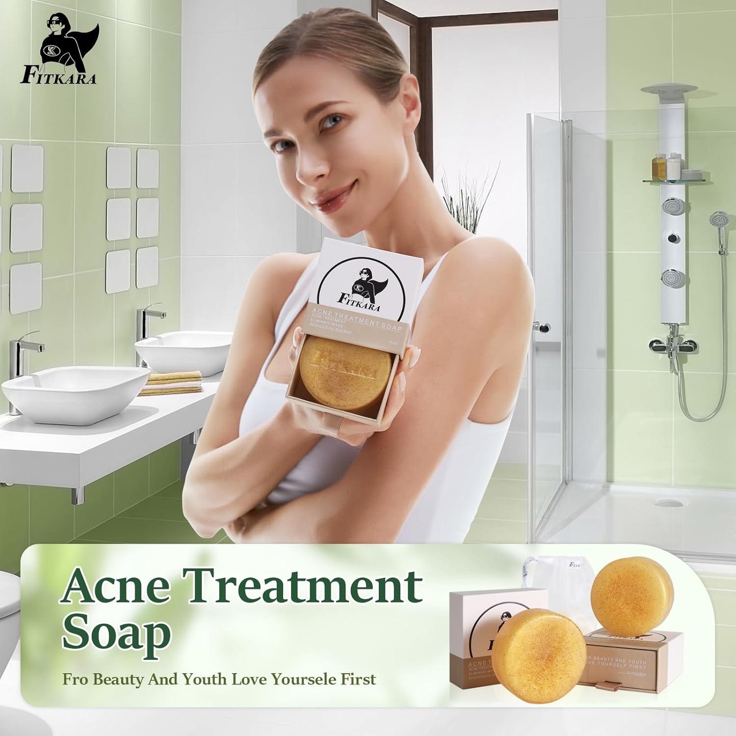 Jabón Natural para Acné Fitkara 141g - Piel Sensible