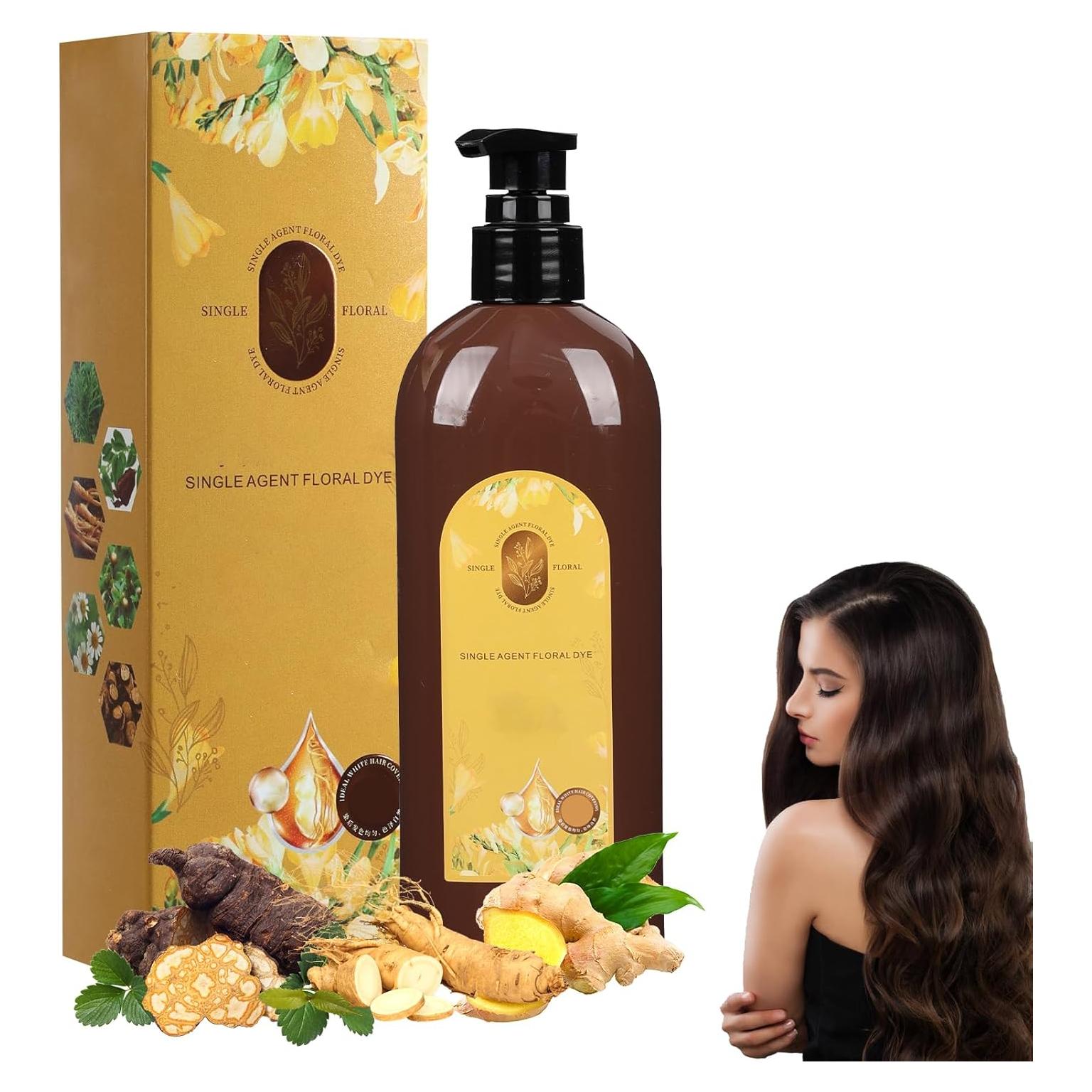 Champú Colorante Natural ZannWnm 3 en 1 Marrón Oscuro 245g