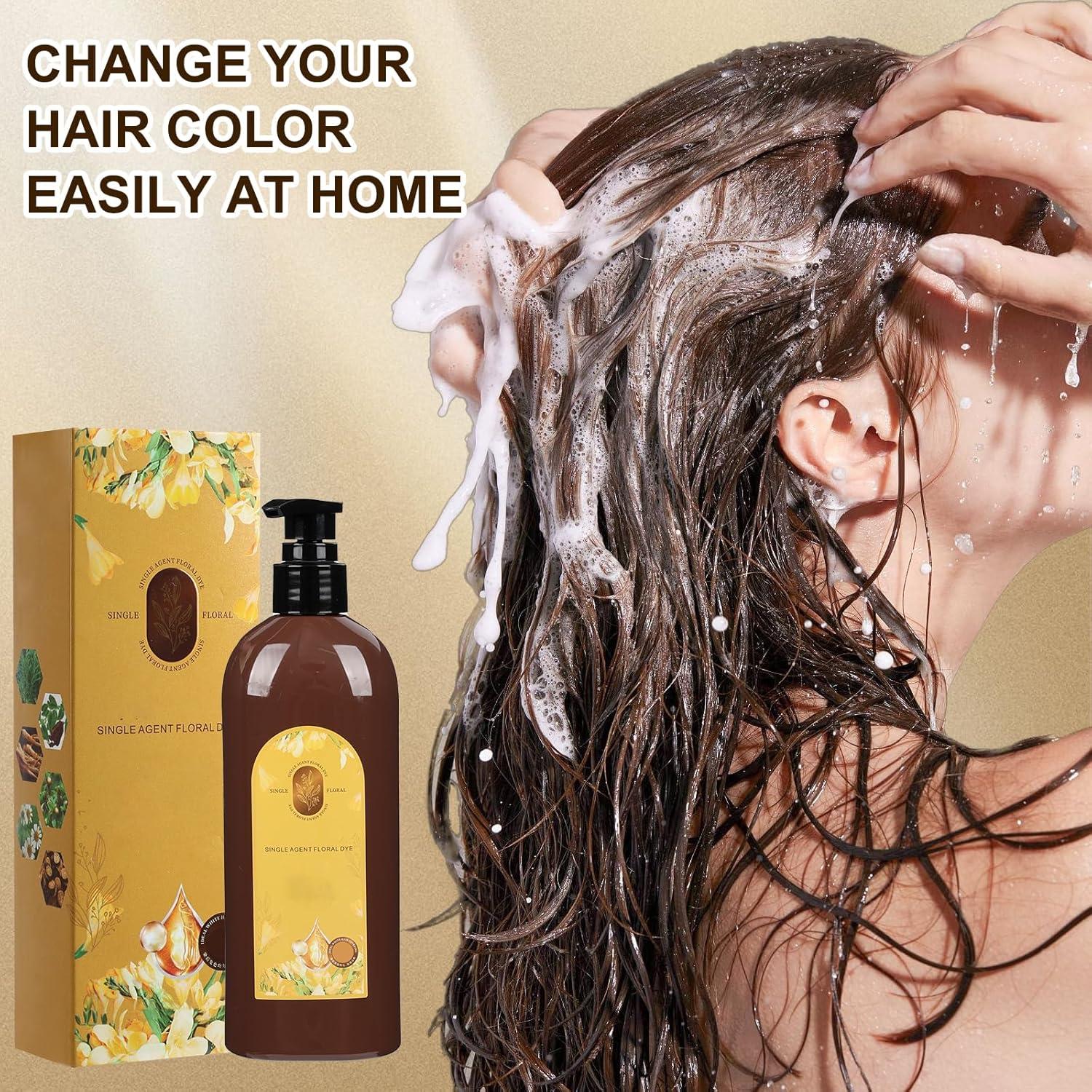 Champú Colorante Natural ZannWnm 3 en 1 Marrón Oscuro 245g