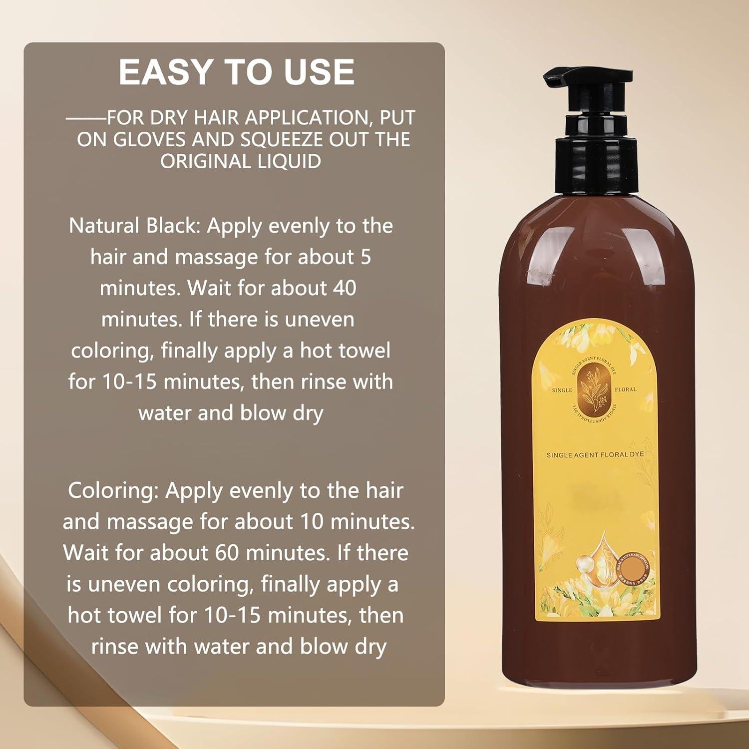 Champú Colorante Natural ZannWnm 3 en 1 Marrón Oscuro 245g