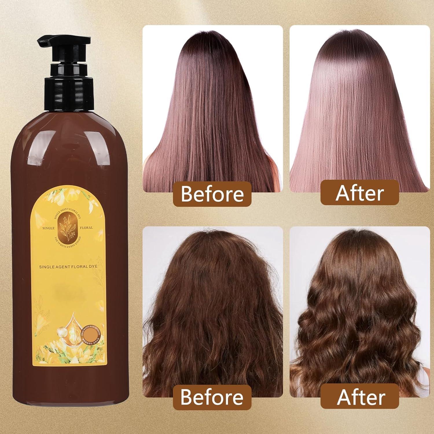 Champú Colorante Natural ZannWnm 3 en 1 Marrón Oscuro 245g