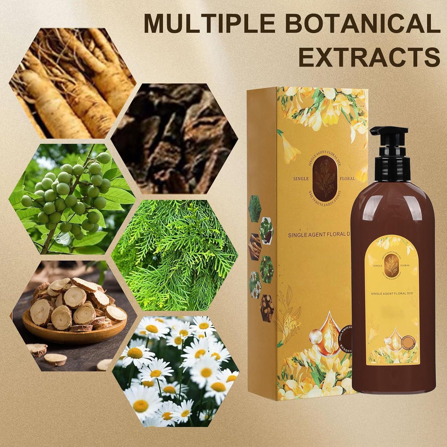 Champú Colorante Natural ZannWnm 3 en 1 Marrón Oscuro 245g