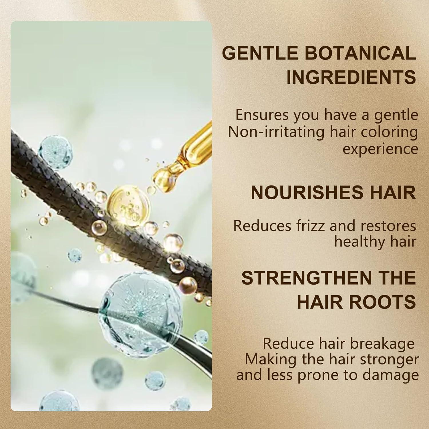 Champú Colorante Natural ZannWnm 3 en 1 Marrón Oscuro 245g