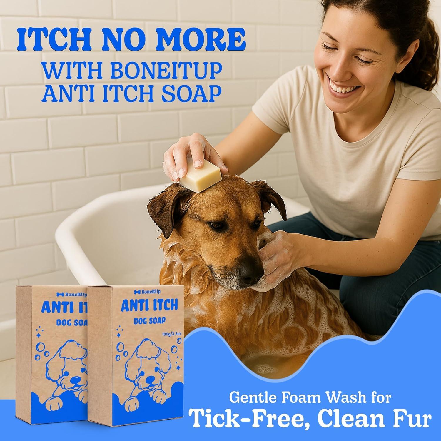 Champú en Barra para Perros BoneItUp 200g - Anti-Picazón