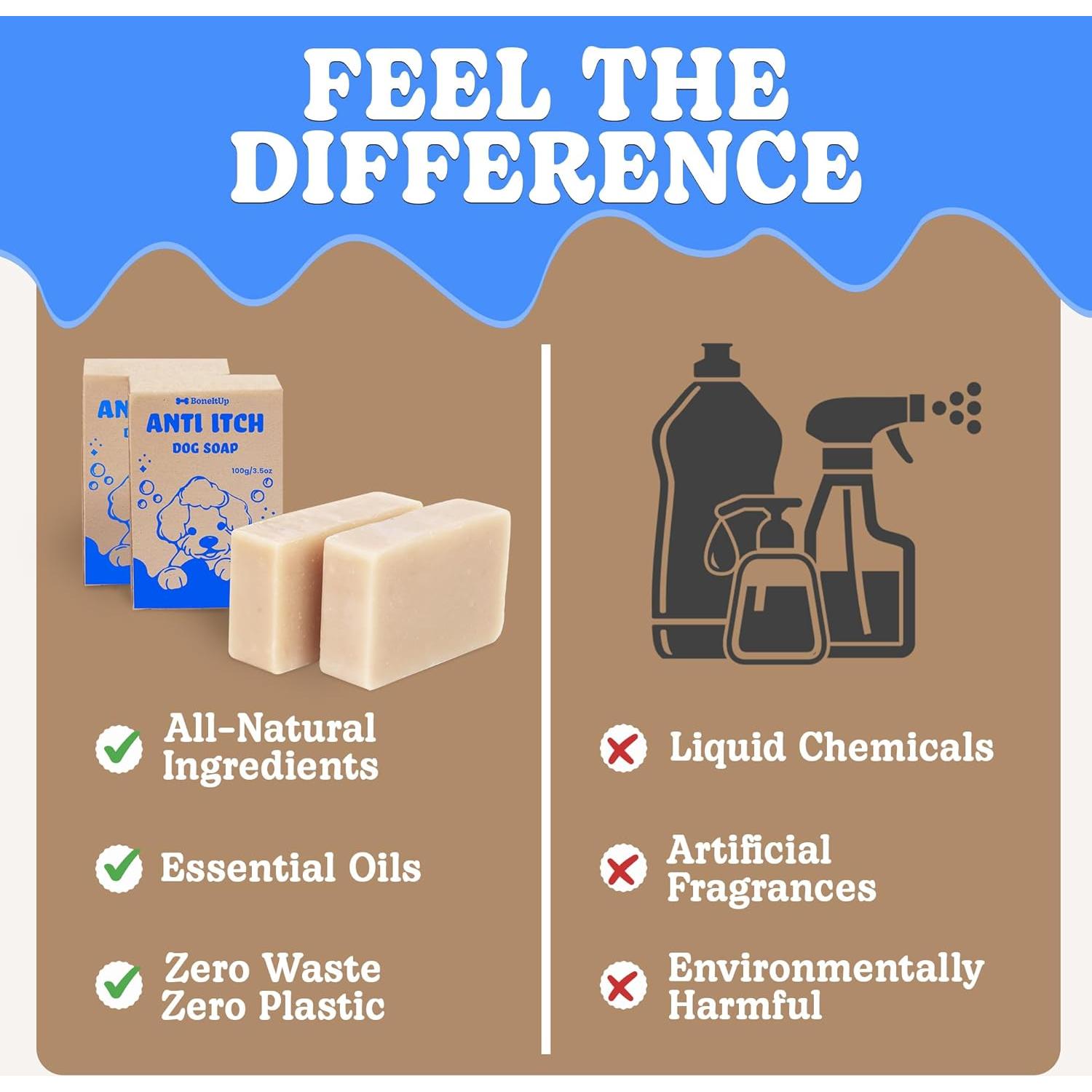 Champú en Barra para Perros BoneItUp 200g - Anti-Picazón