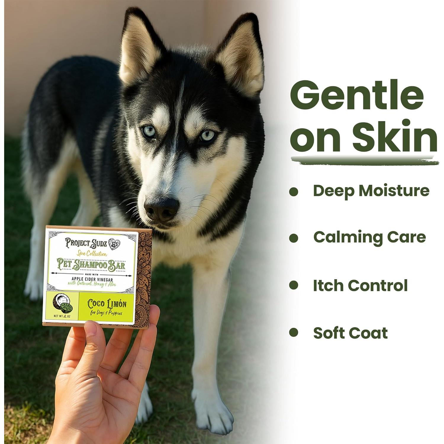 Jabón Sólido para Mascotas Project Sudz Coco Limone 113g