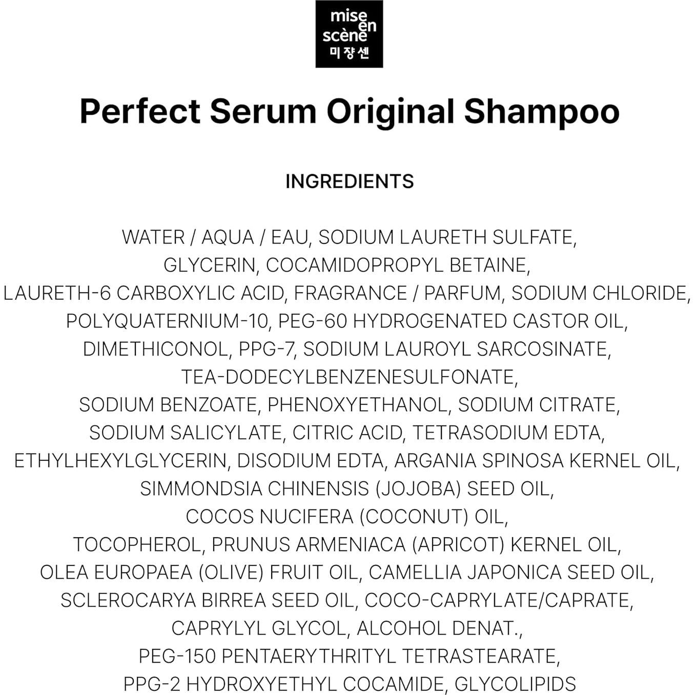 Champú Original Perfect Serum Mise En Scene 680 ml - Cuidado Cabello Dañado