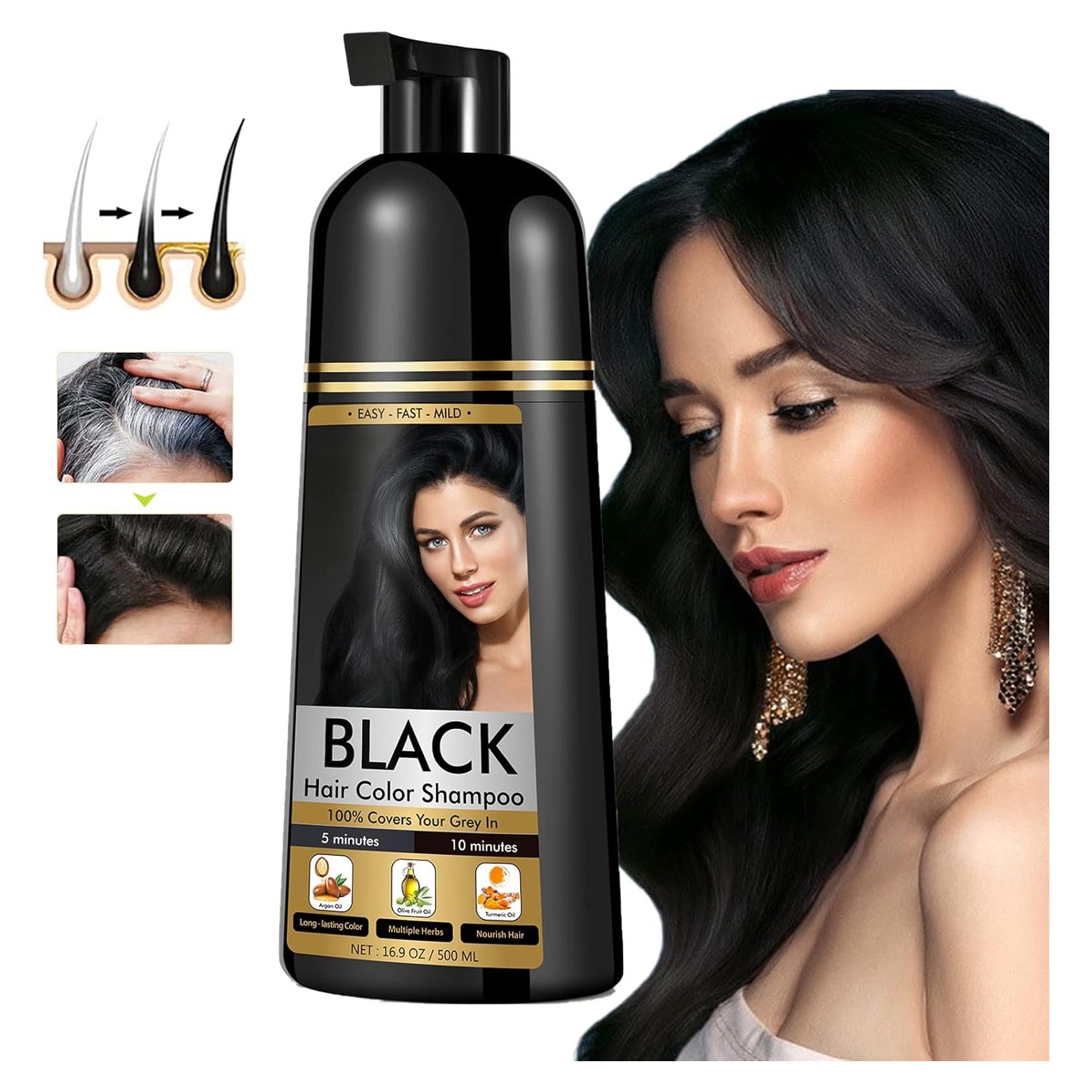 Champú para Teñir Cabello Negro YOURTONE 500ml - Cubre Canas