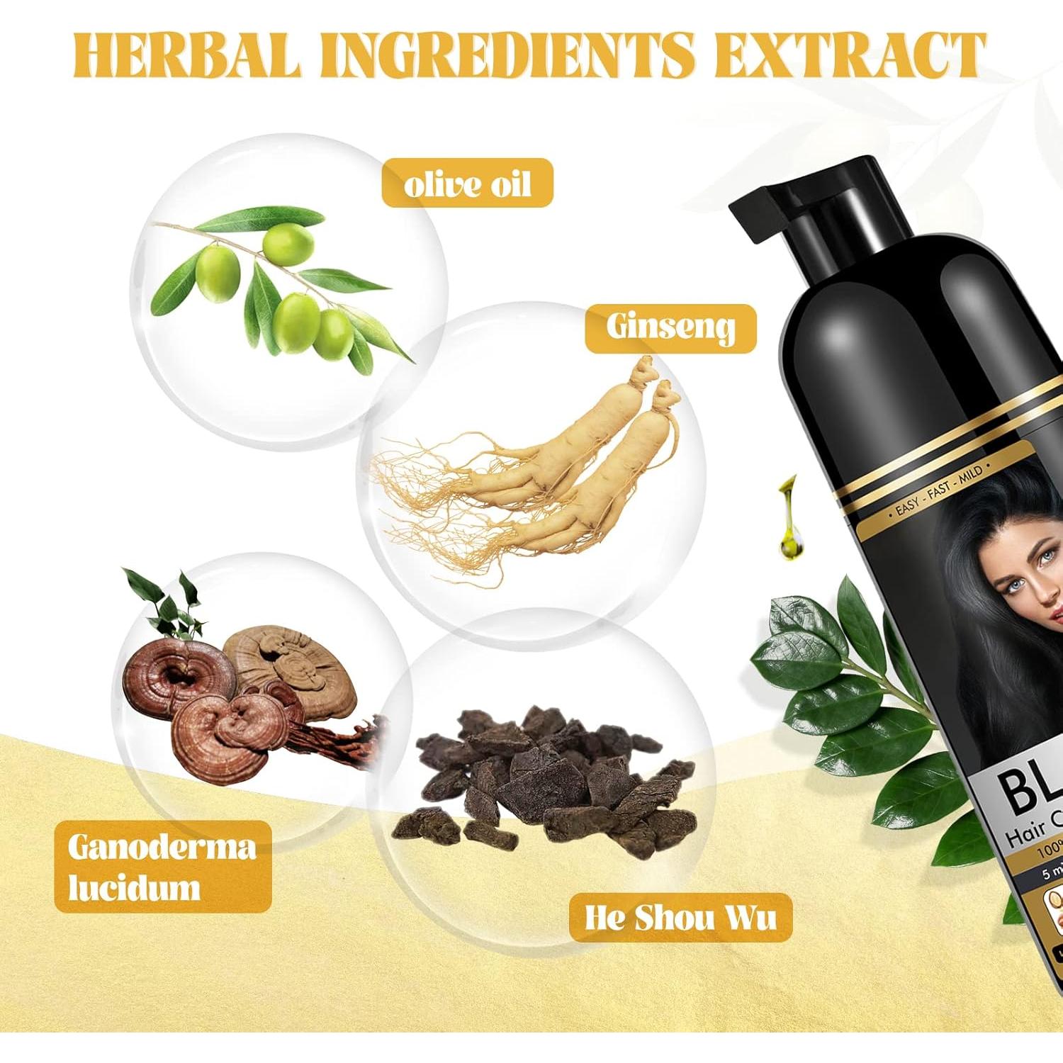 Champú para Teñir Cabello Negro YOURTONE 500ml - Cubre Canas