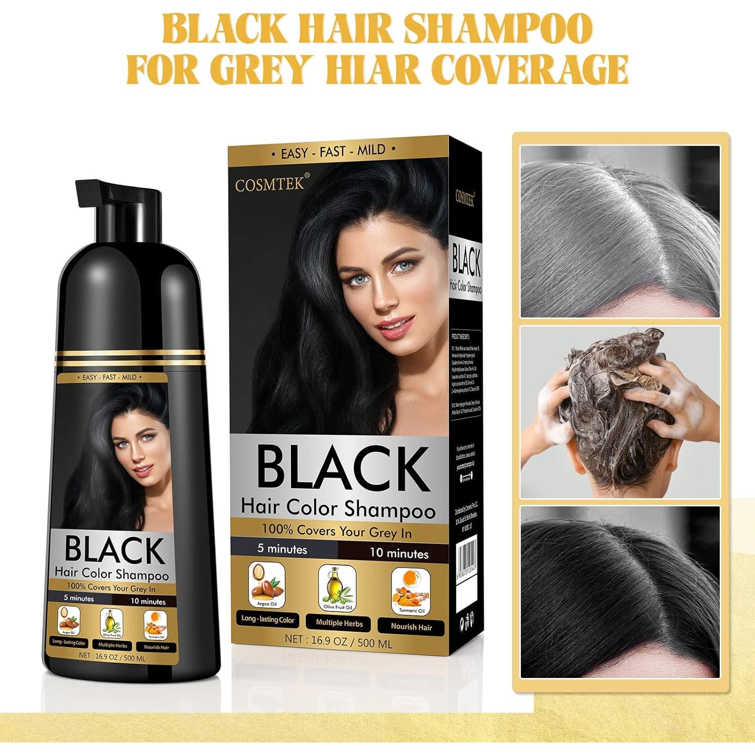 Champú para Teñir Cabello Negro YOURTONE 500ml - Cubre Canas