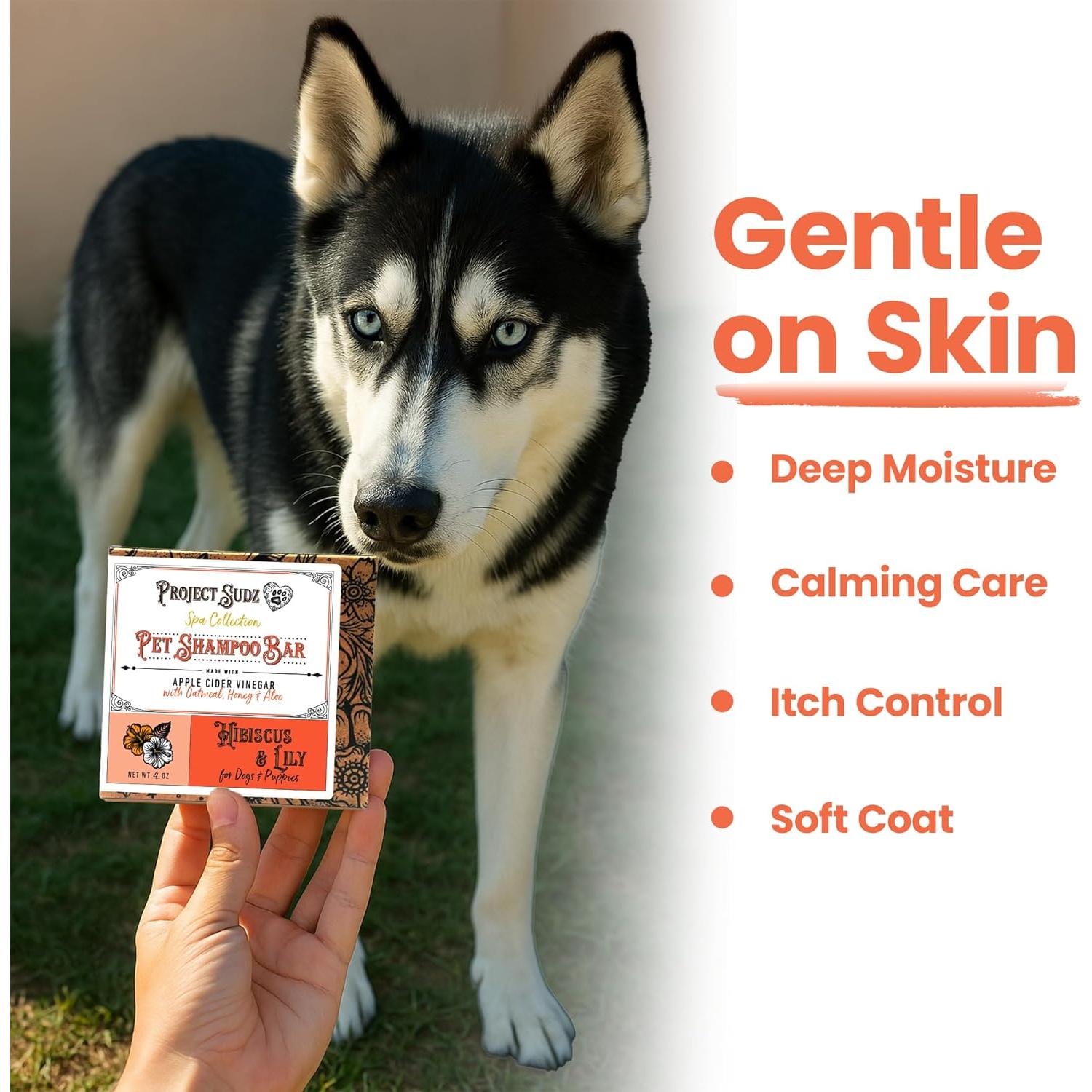 Jabón Sólido para Perros Project Sudz SpaBar - Hibisco y Lirio