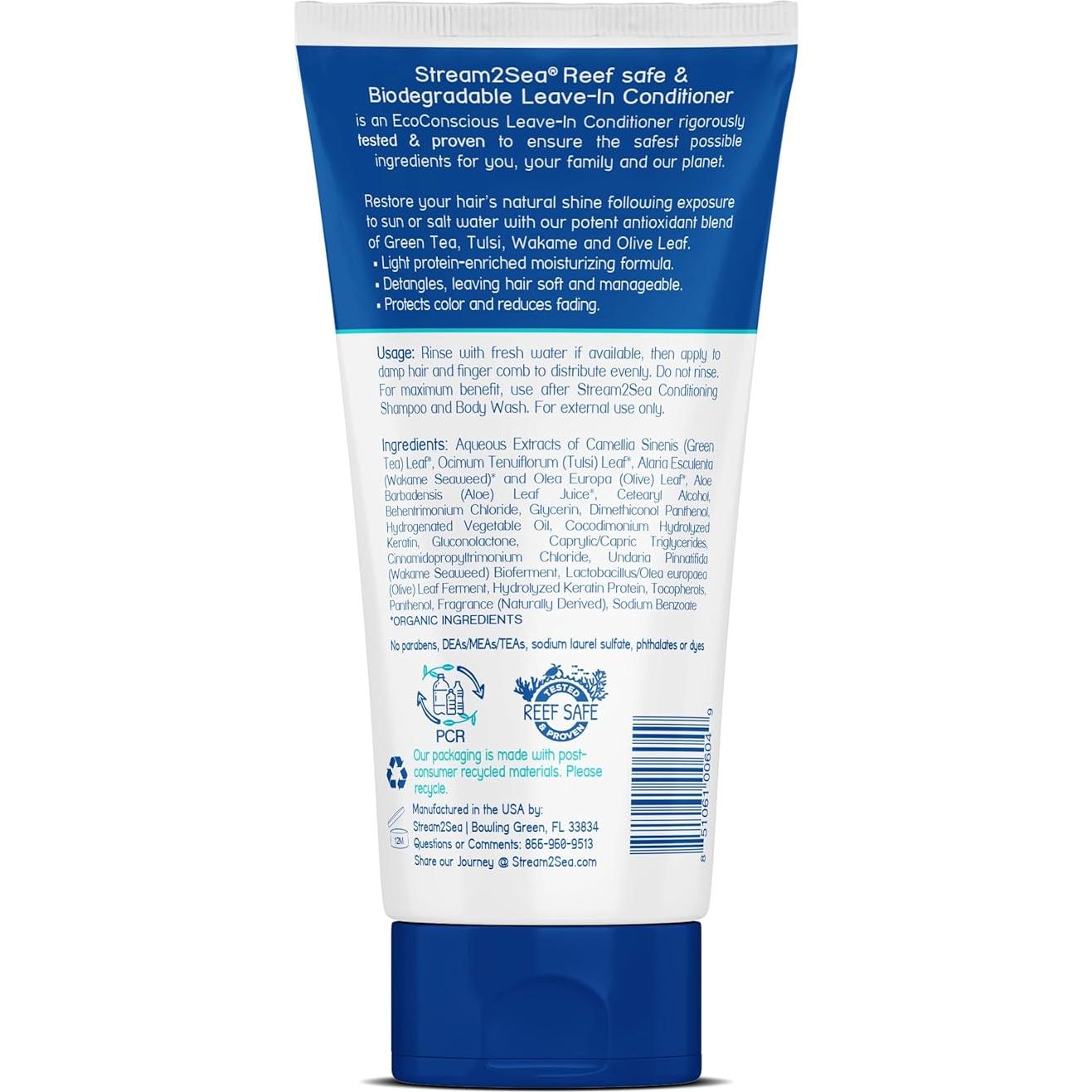 Acondicionador sin enjuague Stream2Sea 3x28ml protección solar