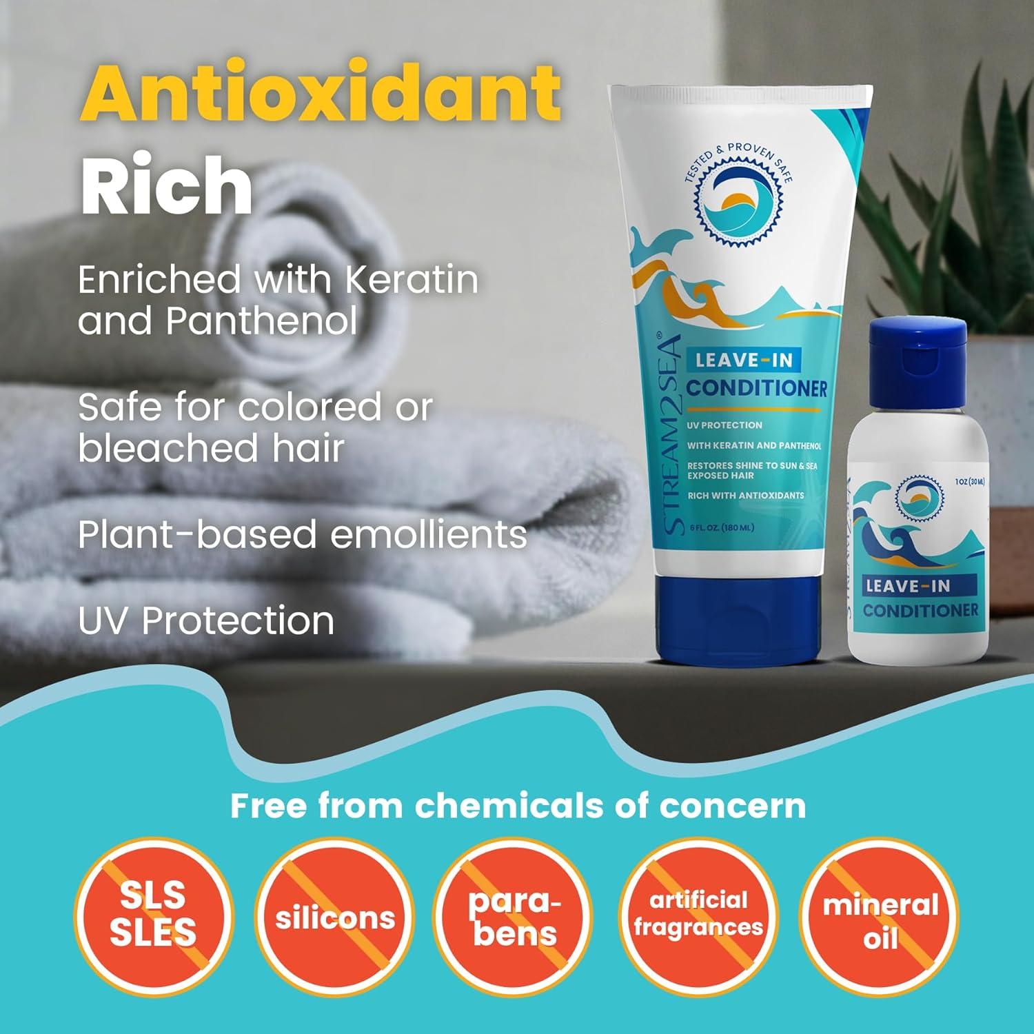 Acondicionador sin enjuague Stream2Sea 3x28ml protección solar