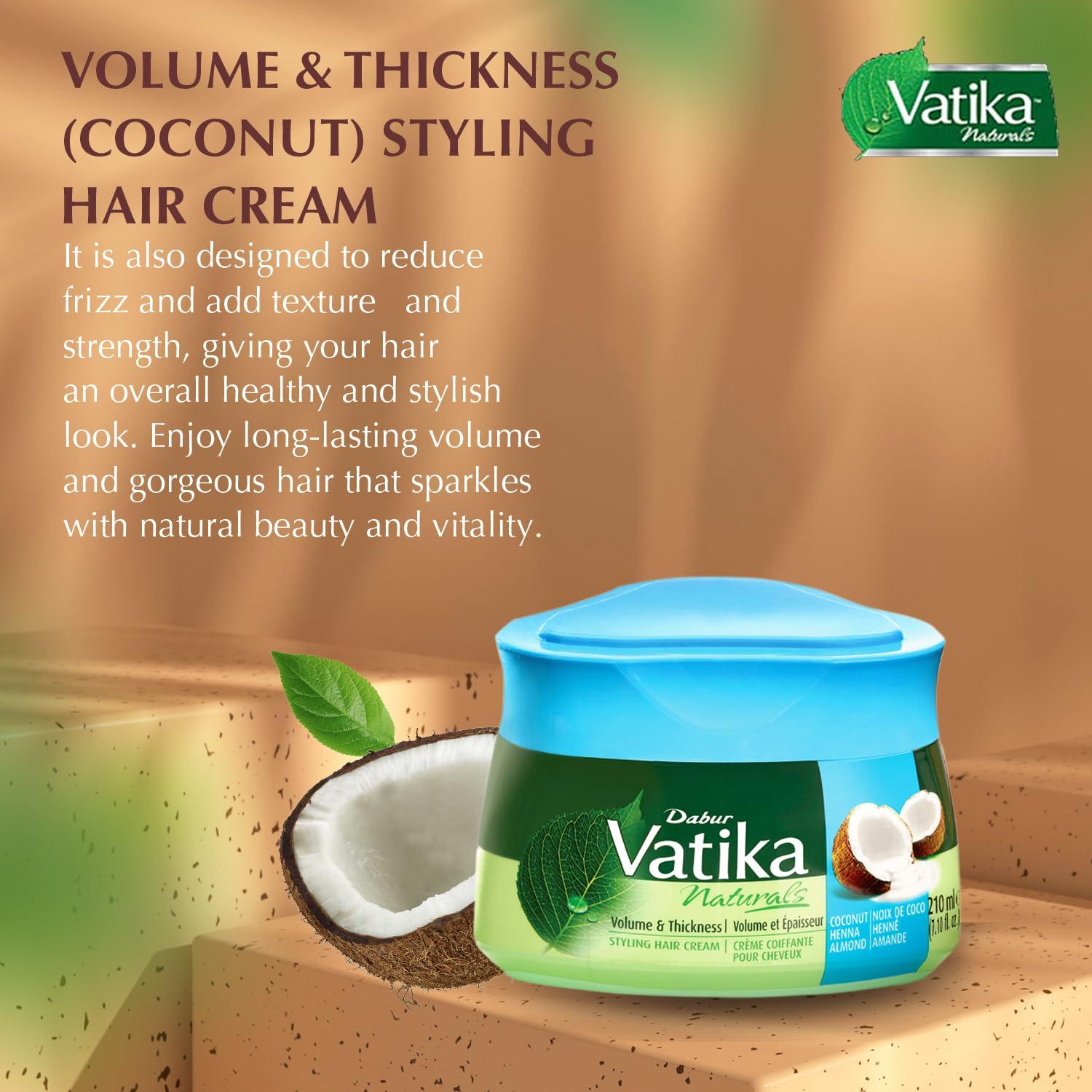 Crema para Peinar Vatika Naturals 210ml - Hidratante y Sin Frizz