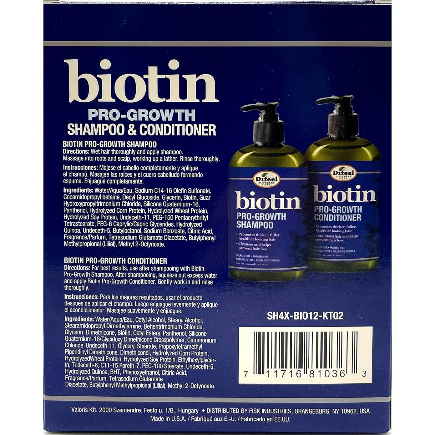 Set de Regalo Difeel Pro-Crecimiento Champú y Acondicionador 12 oz
