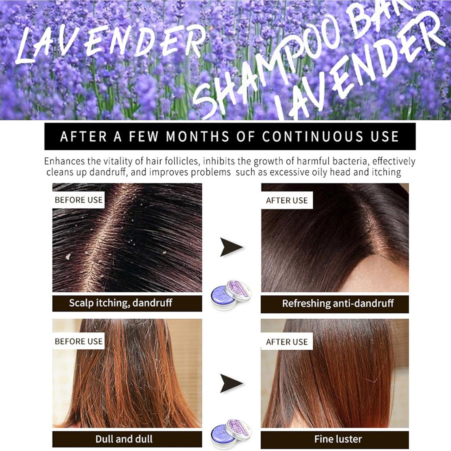 Barra de Champú Orgánico Loobexery Lavanda 140g para Cabello Canoso