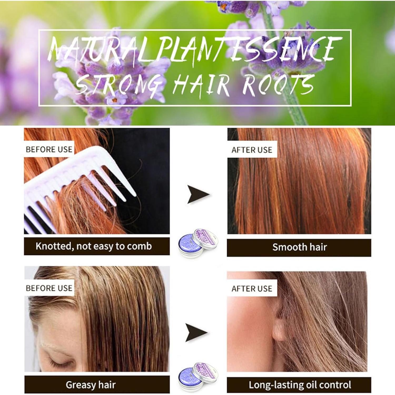 Barra de Champú Orgánico Loobexery Lavanda 140g para Cabello Canoso