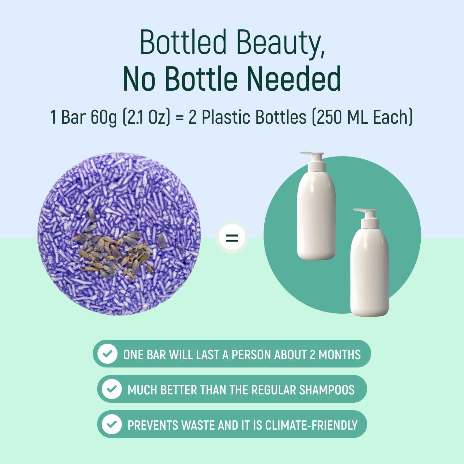 Barra de Champú Natural Lavanda BAMBOEARTH - 12 Unidades