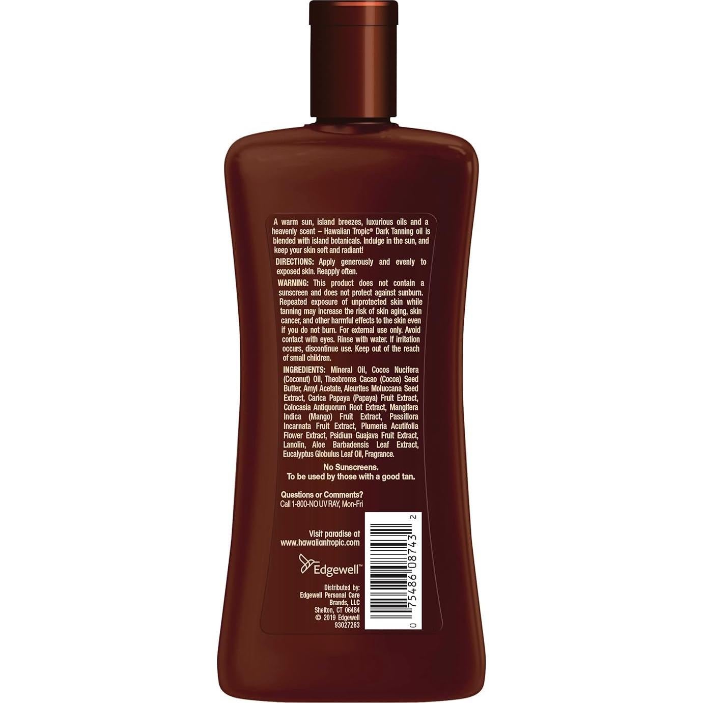 Aceite Bronceador Oscuro Hawaiian Tropic Original 4x226.8g