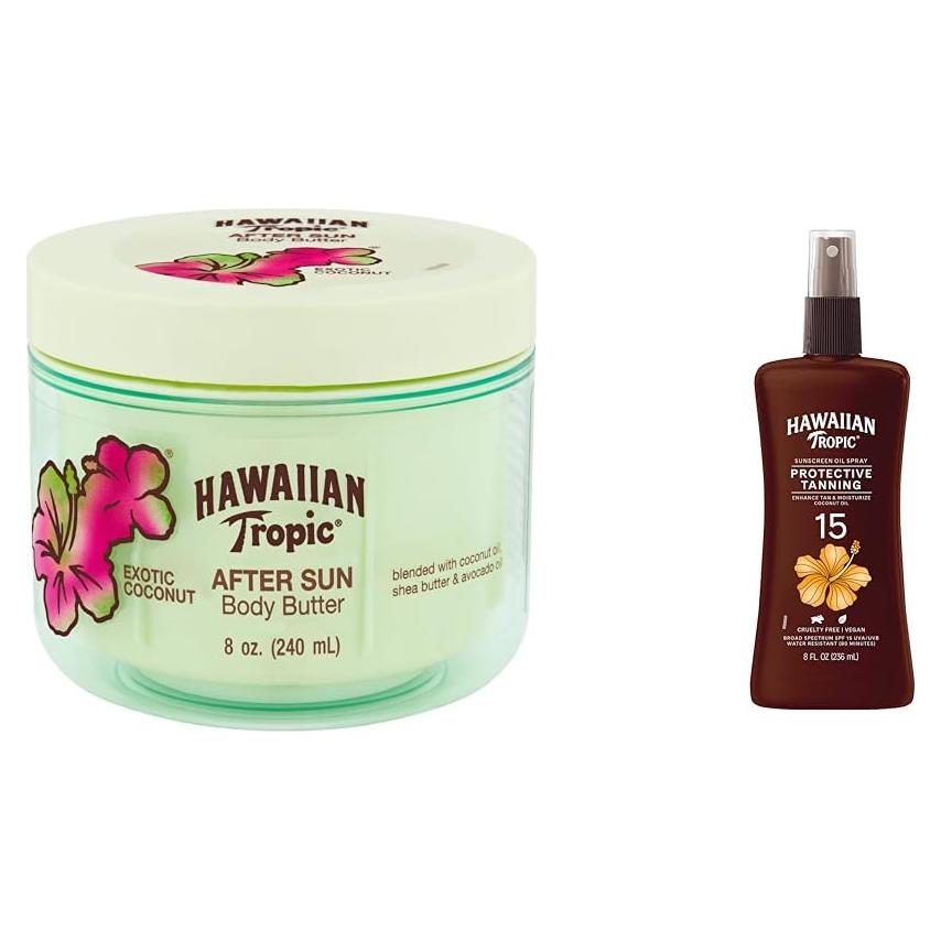 Paquete Mantequilla Corporal y Spray Bronceador Hawaiian Tropic