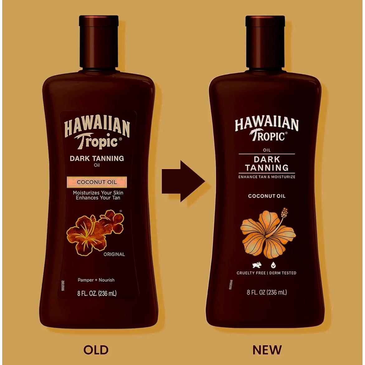 Aceite Bronceador Oscuro Hawaiian Tropic 8 oz x 2
