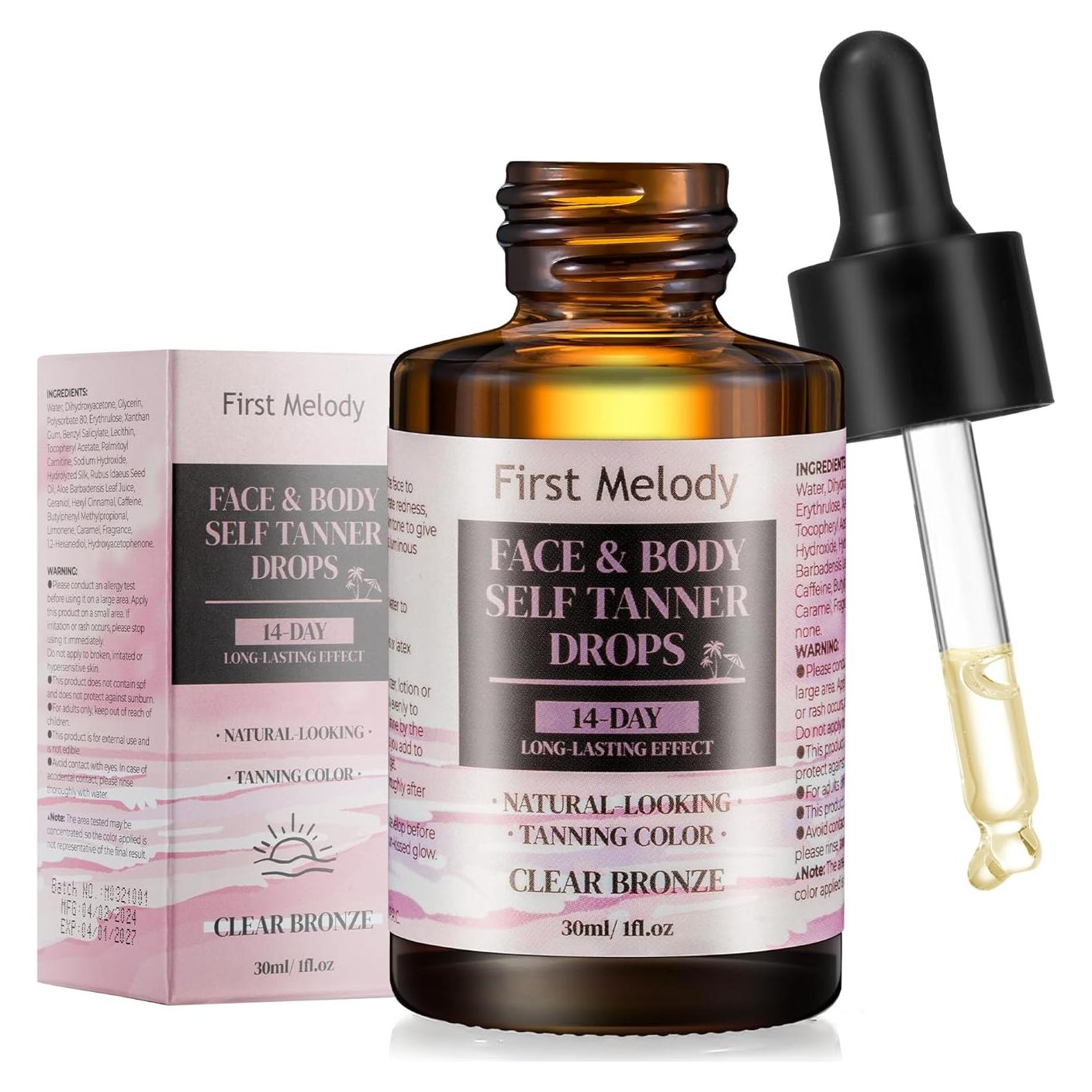 Gotas Autobronceadoras First Melody 30ml - Bronceado Natural Facial