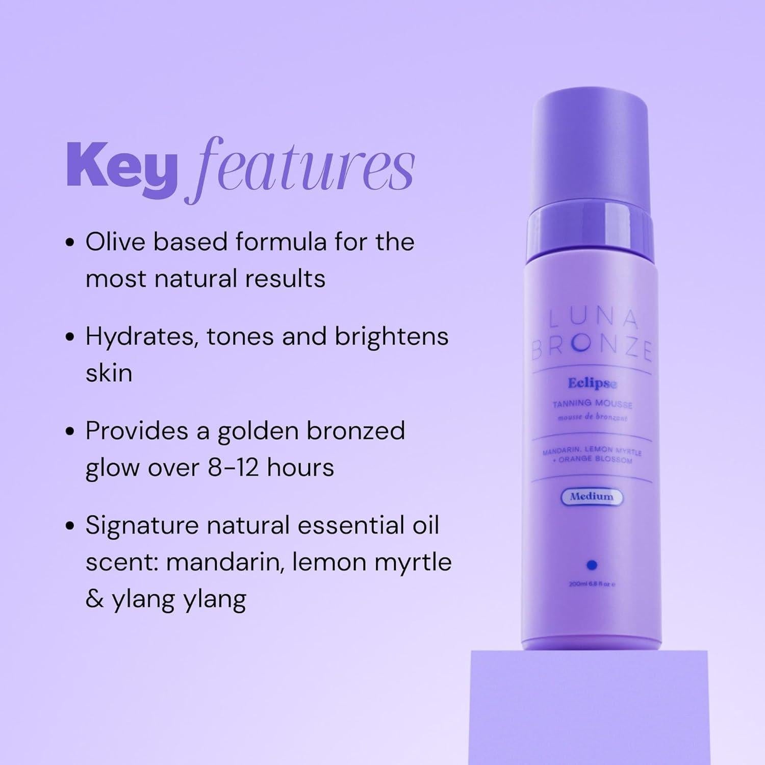 Mousse Autobronceador Luna Bronze Eclipse 200ml - Bronceado Natural