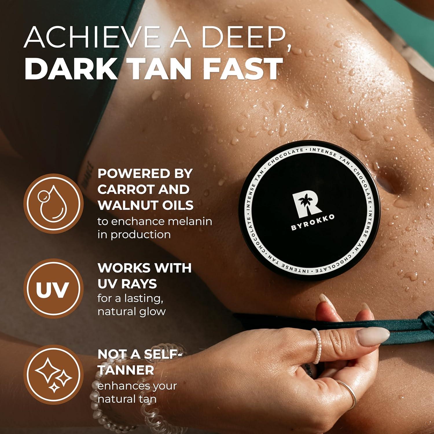 Aceite de Bronceado BYROKKO Chocolate 200ml - Acelera Bronceado