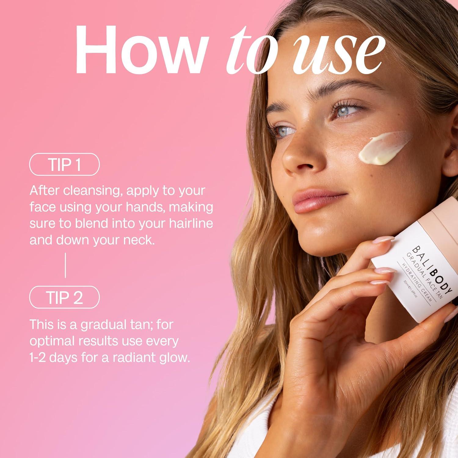 Crema Hidratante Facial Gradual Bronceado Bali Body 50ml