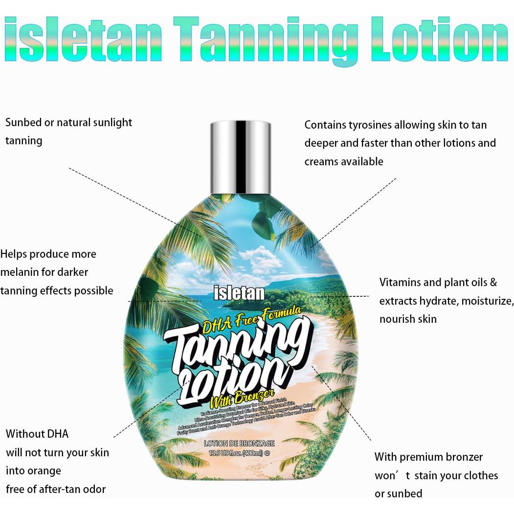 Loción bronceadora oscura Isletan 400ml para interiores y exteriores